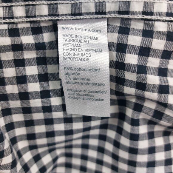 Tommy Hilfiger Shirt Mens Large Blue Gingham Button Down Classic Fit Long Sleeve - Picture 7 of 10
